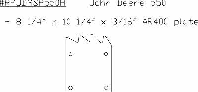 Manure Spreader paddle tip or blade to fit John Deere 350, 370, 550, 570