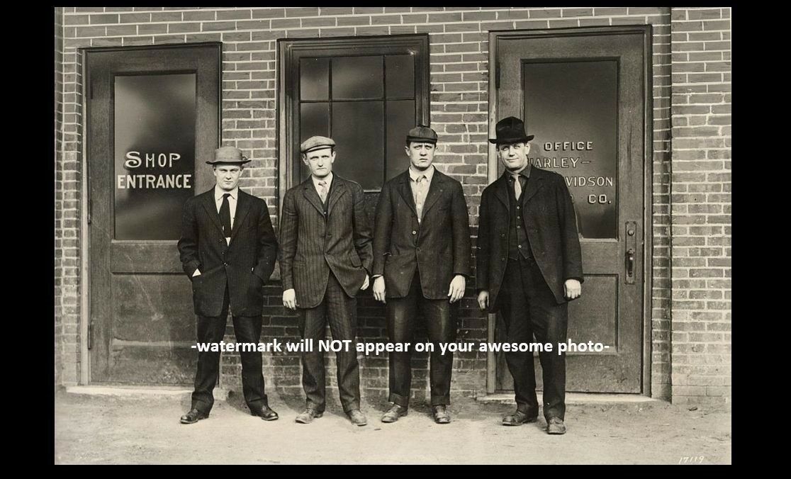 Harley Davidson Founders PHOTO Davidson Bros  + William Harley,Motorcycle Genius