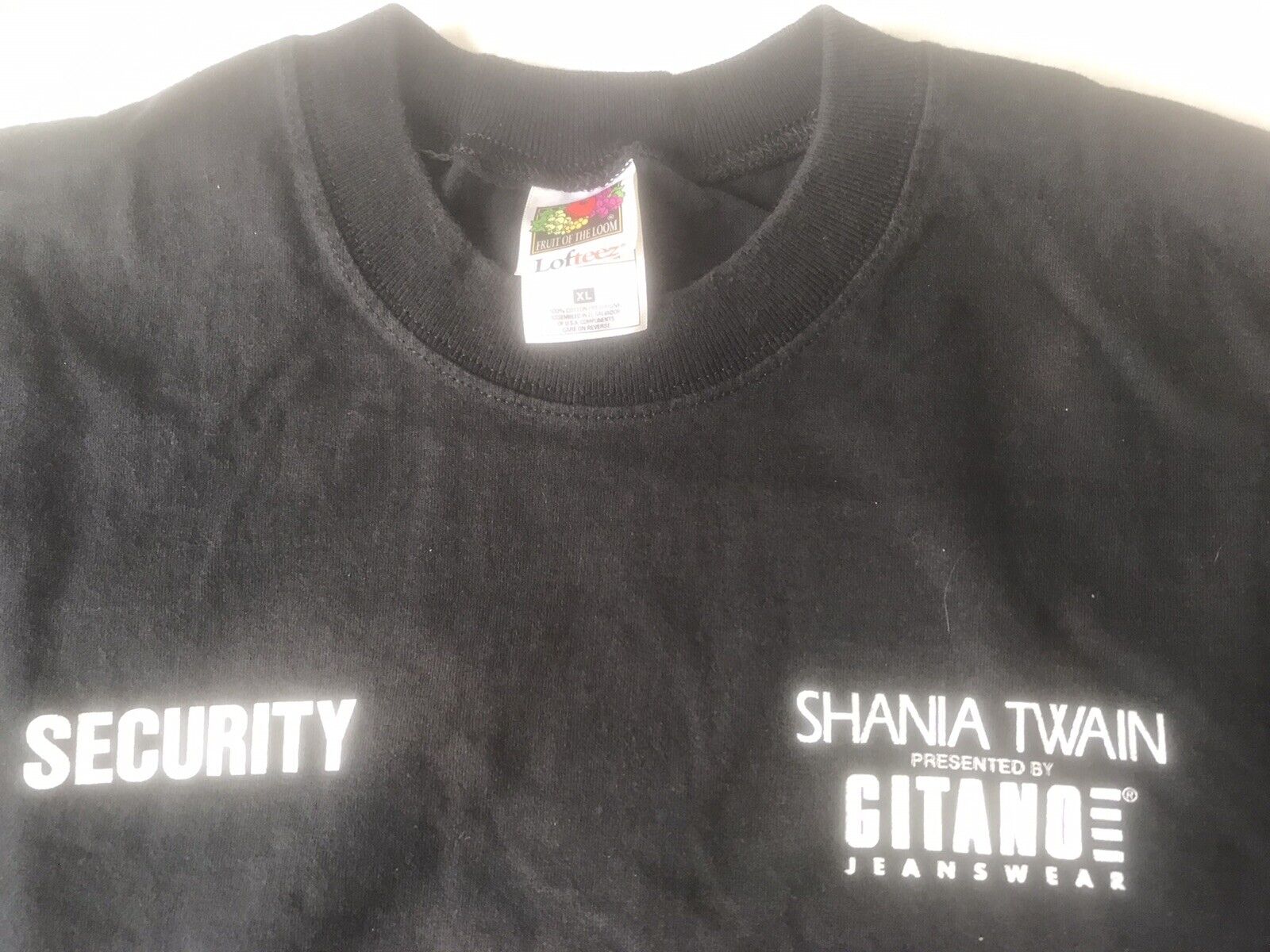 Shania Twain Security Concert T-shirt Black Men’s Xl 100% Preshrunk Cotton
