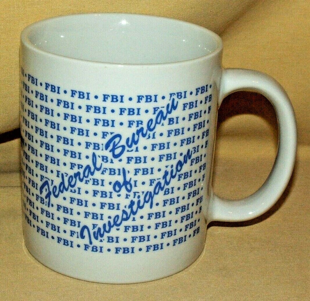FBI MUG FEDERAL BUREAU OF INVESTIGATION COFFEE TEA CUP LARGE DEPARTMENT JUSTICE*